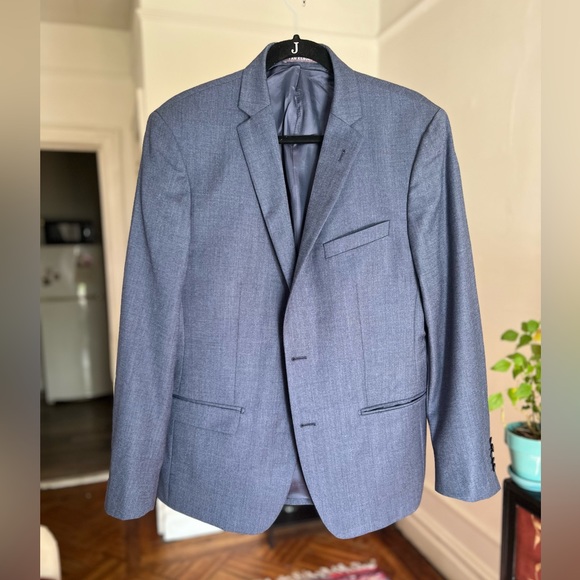 “Without Prejudice” KILBURN SLIM FIT BLUE WOOL MEN SUIT - Picture 8 of 16